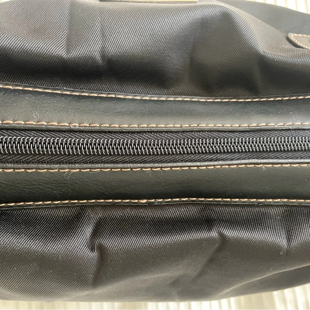 Etienne Aigner handbag purse Rich Leather Micro Classic Roomy Satchel Zips